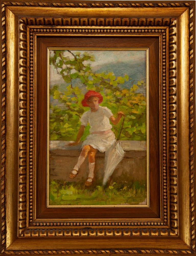 vittorio tessari: Ragazzina sul muretto